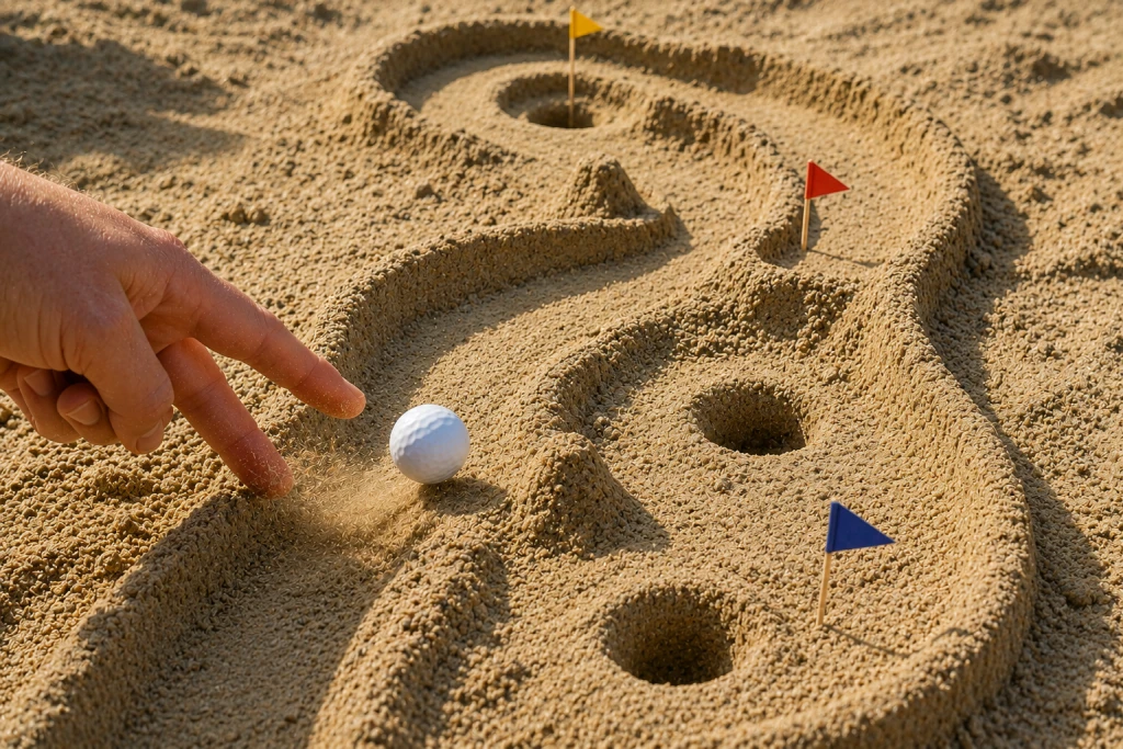 Murmelbahn Royal - kugelnde Golfbälle
