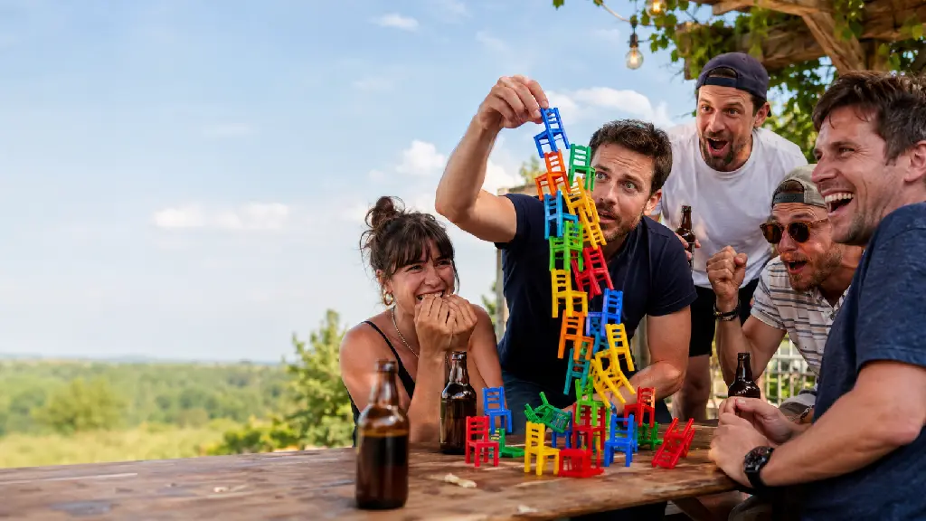 Stühle Stapeln - Geschicklichkeitsspiel für Kindergeburtstag oder JGA